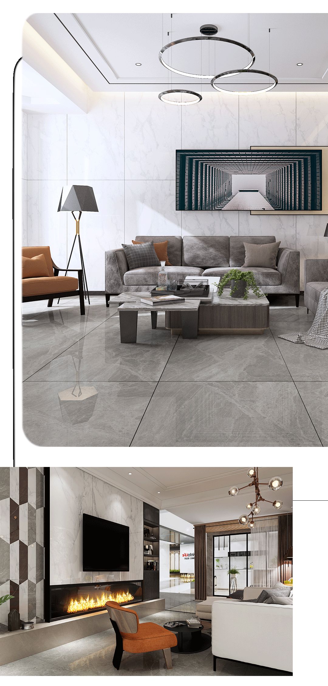 丝瓜视频免费观看900x1800mm陶瓷大板卡拉卡塔白装修效果图